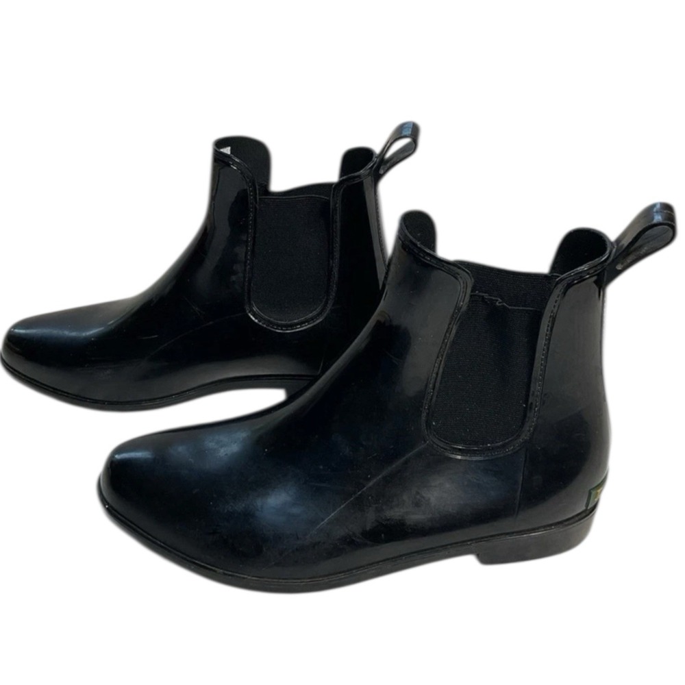 Womens size 11 B Black Pull On lauren Ralph Lauren rain boot rubber waterproof